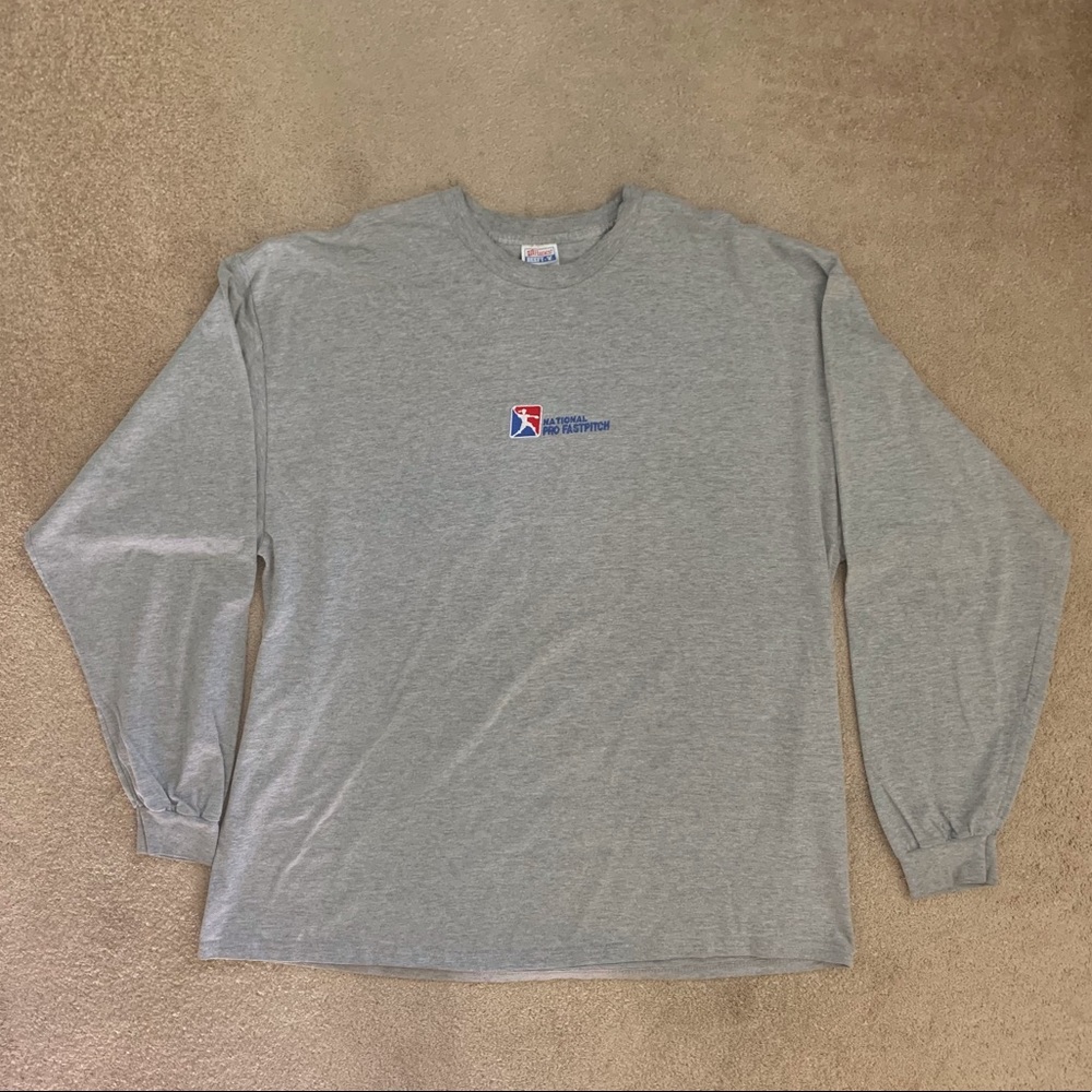 National Pro Fastpitch Hanes 2XL Long Sleeved Shirt with stitched NPF Logo